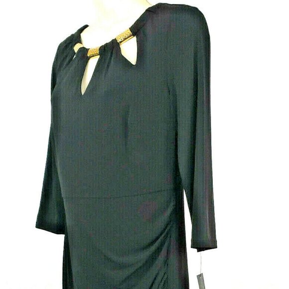 Thalia Sodi Fortaleza Macy's Deep Black Dress Med - Picture 5 of 14